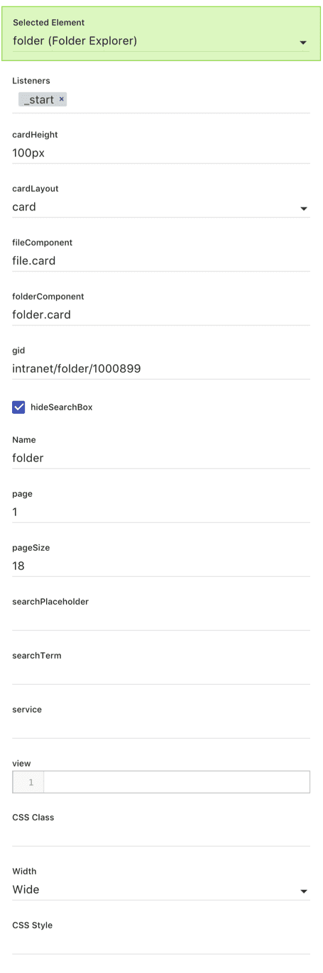 Folder Explorer Element
